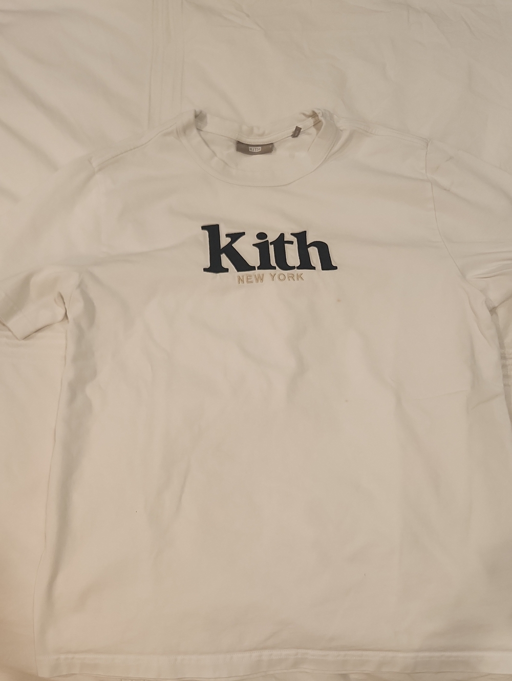 Kith White Crewneck Logo T-Shirt SMALL